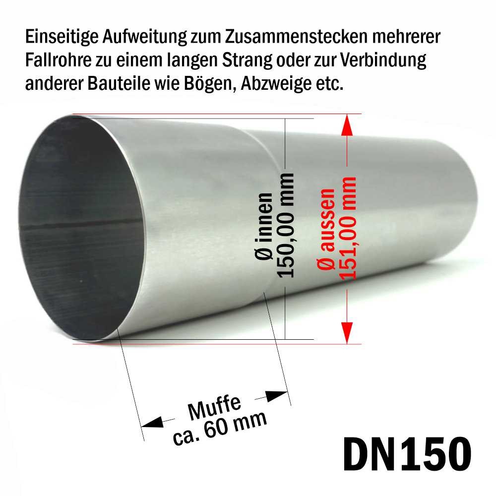 Fallrohr anthrazit-metallic DN 75 250 cm